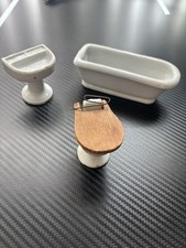 Vintage Doll House - Porcelain Bathroom Furniture - Japan