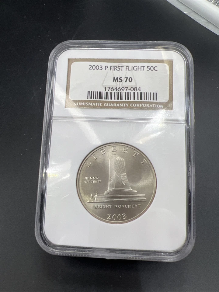 2003 P 50c First Flight Half Dollar Coin NGC MS70 Brown Label - Image 3 of 4