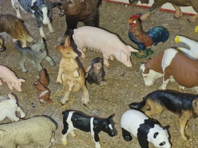 Lot Figurines Schleich Papo Bully Land, 54 animaux Lion Tigre Ours Élan... - Photo 1/4