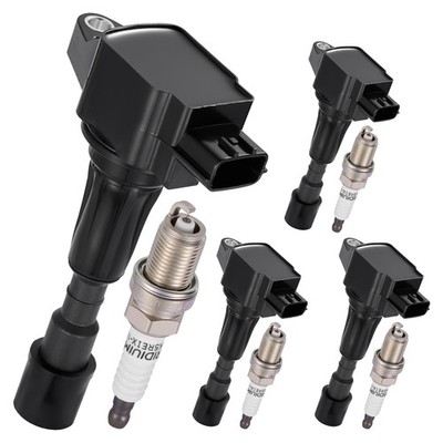 4X Ignition Coils & Iridium Spark Plugs for 2011-2017 Mazda 2 1.5L L4 UF655