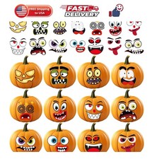 Halloween Party Favors - 36 Pack DIY Pumpkin Face Stickers for Kids - Hallowe...