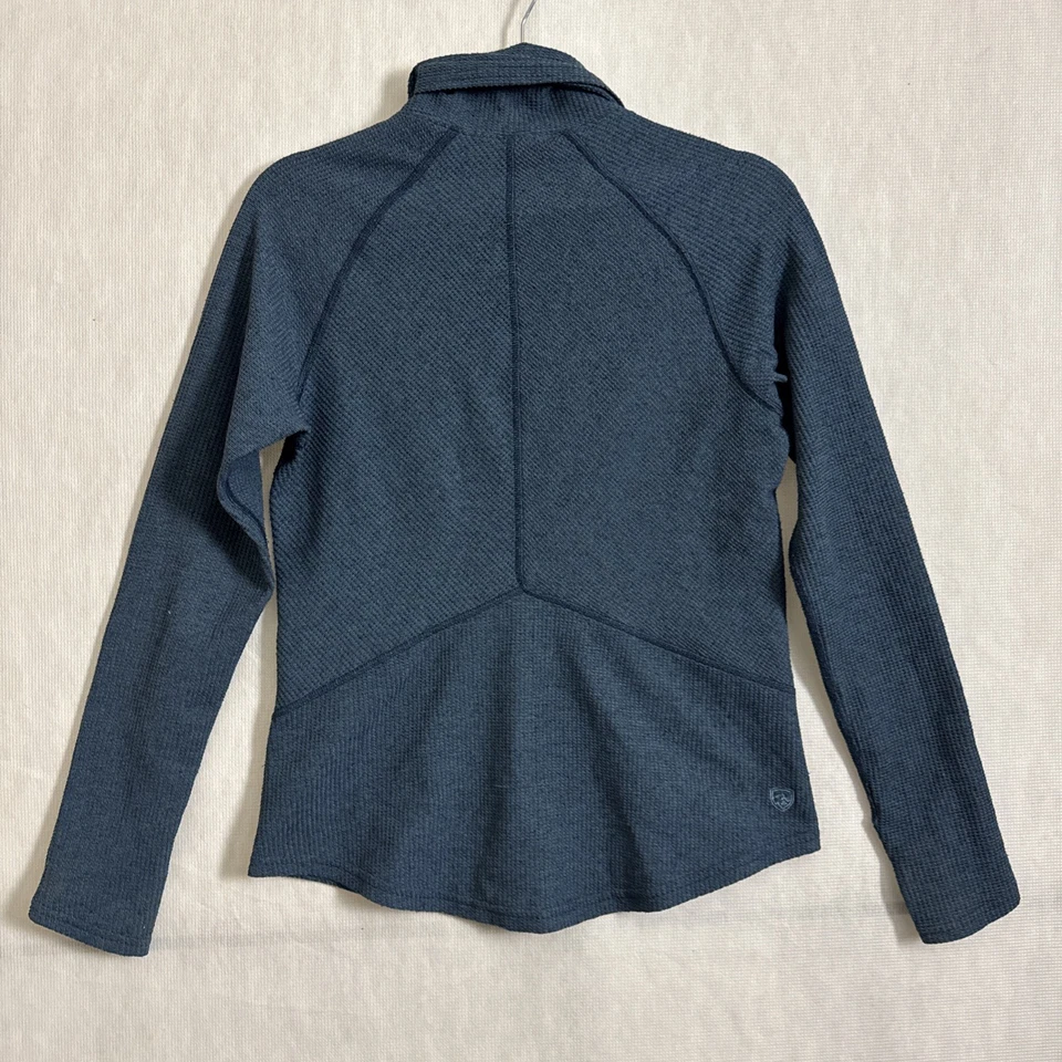 Suéter de cuello alto Petra manga larga tejido gofre azul talla pequeña Kuhl para mujer Foto 2 de 4
