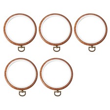 5Pcs Embroidery Hoops Imitated Wood Embroidery Circle Round Display Frame6489