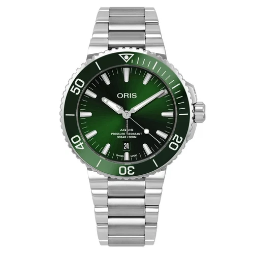 Box Papers Full Set Duties Paid Oris Aquis Green Men's Watch - 01 733 7730 4157