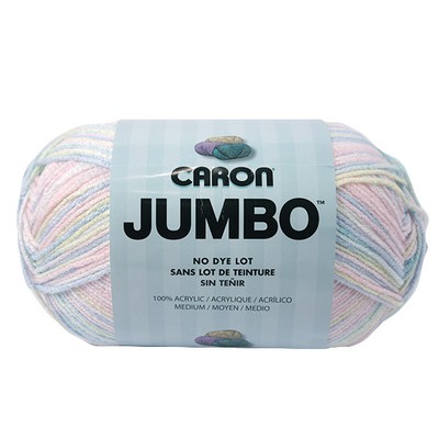 2 Pack Caron Jumbo Print Yarn-Baby Rainbow 294009-9010