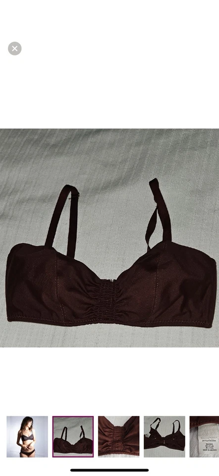 Malia Mills Swim - Juliet Bikini Top - Leo Brown - 34 A/B/C - Image 2 of 4
