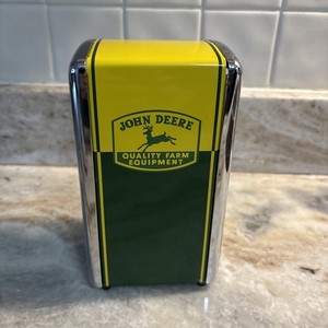 John Deere Diner Style Metal Napkin Holder Dispenser