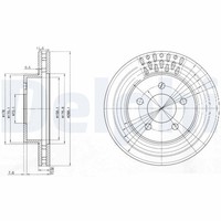 2X Bremsscheibe Delphi BG3846 FüR KJ Cherokee Jeep 4X4 Laredo CRD