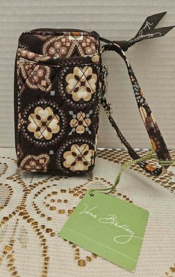 VERA BRADLEY All in One Wristlet CANYON Brown Zip Around NWT