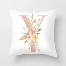 Alphabet Y Decorative Throw Pillow Covers English Letters 12 12 inch Letter Y