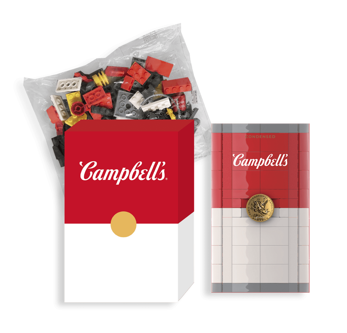 Campbell Building Brick Box, Custom Multicolor Building Blocks