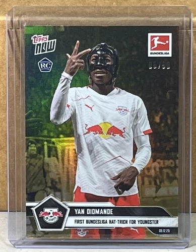 2025 TOPPS NOW #76 YAN DIOMANDE RB LEIPZIG Rookie Gold Foil Parallel 5/50