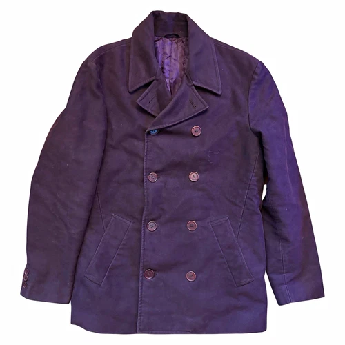Helmut Lang 1990’s Moleskin Peacoat Size 48 - product listing photo