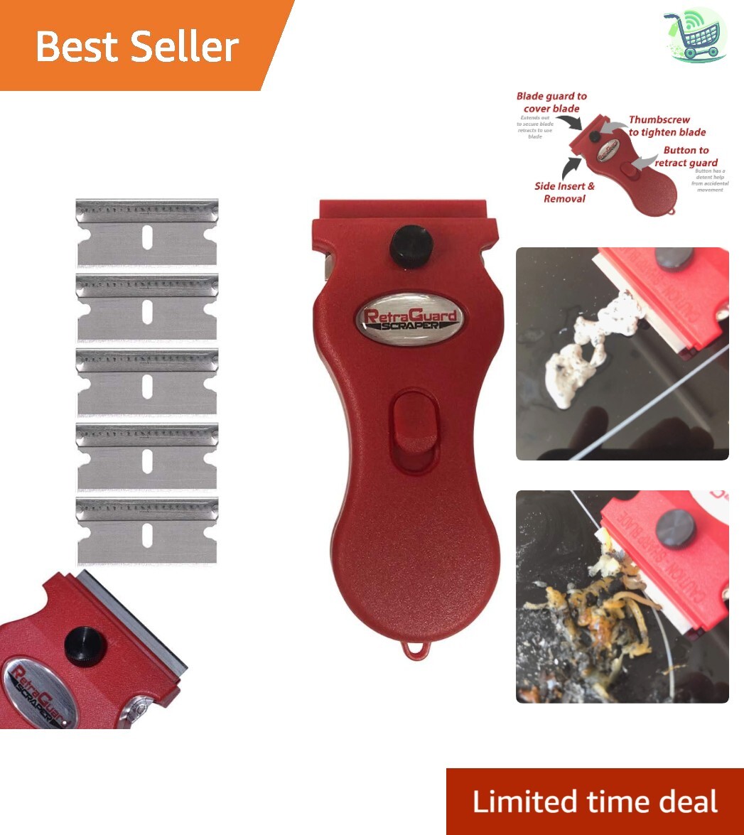 Blade Scraper With 5 Replacement Blades &ndash; Modern Design