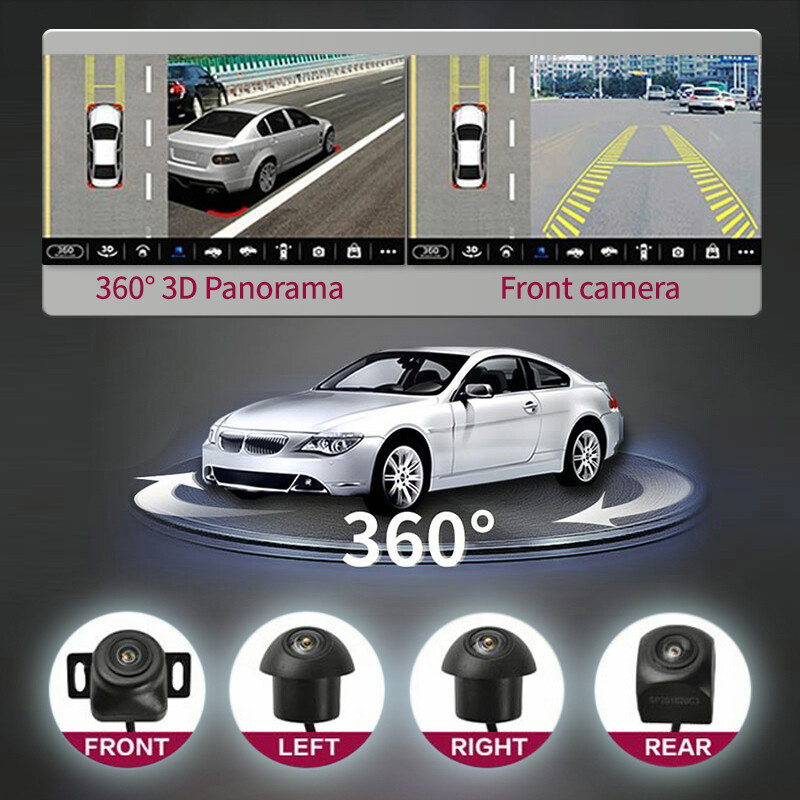 Car DVR Parking Panoramic View Rearview Camera System 360° View with 4
