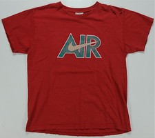 Rare VTG NIKE Air Spell Out Swoosh T Shirt 90s 2000s Made In USA Red Youth SZ XL
