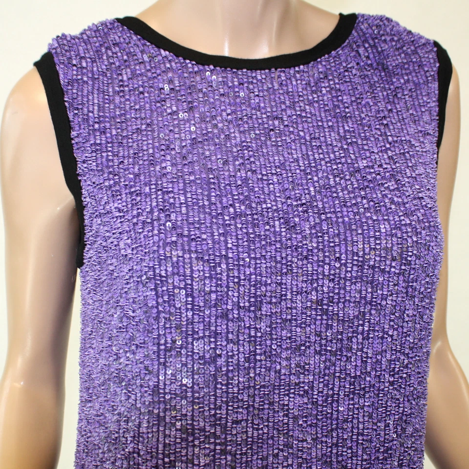 Vestido de coquetel Robert Rodriguez forrado de lavanda com miçangas 100% seda 2 - Imagem 2 de 4