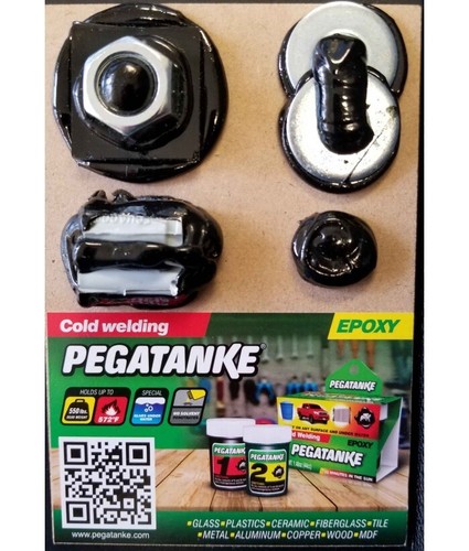 Pegatanke BLACK Professional Cold Weld 2 Part Super Strong Epoxy Resin Glue - Picture 3 of 9
