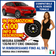 Kit Alfa Romeo Tonale 17” 5-Hole Wheel + Free Jack DOT2025 Safe