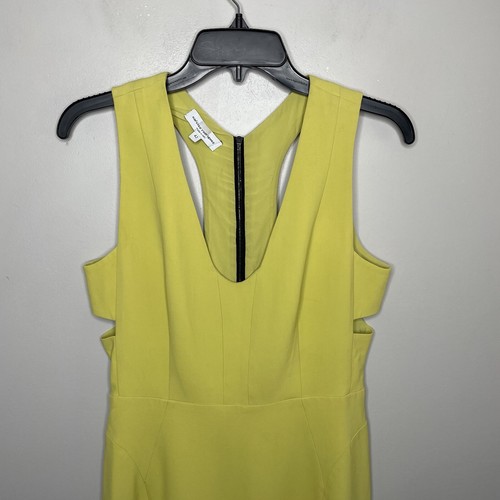 NARCISO RODRIGUEZ Dress Women 42 US 6 Green Cut-Out Silk Lined Sleeveless Sheath - Picture 2 of 8