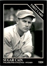 1993 Conlon Collection TSN Baseball Sugar Cain Philadelphia Athletics #952