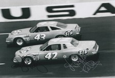 Richard Petty and Kyle Petty Hand Signed 12x8 Photo Nascar Autograph 2
