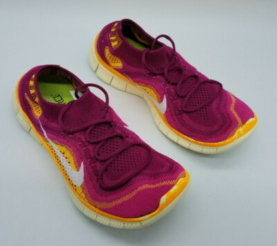 Nike Free Flyknit Women's Size Running Shoes Fireberry