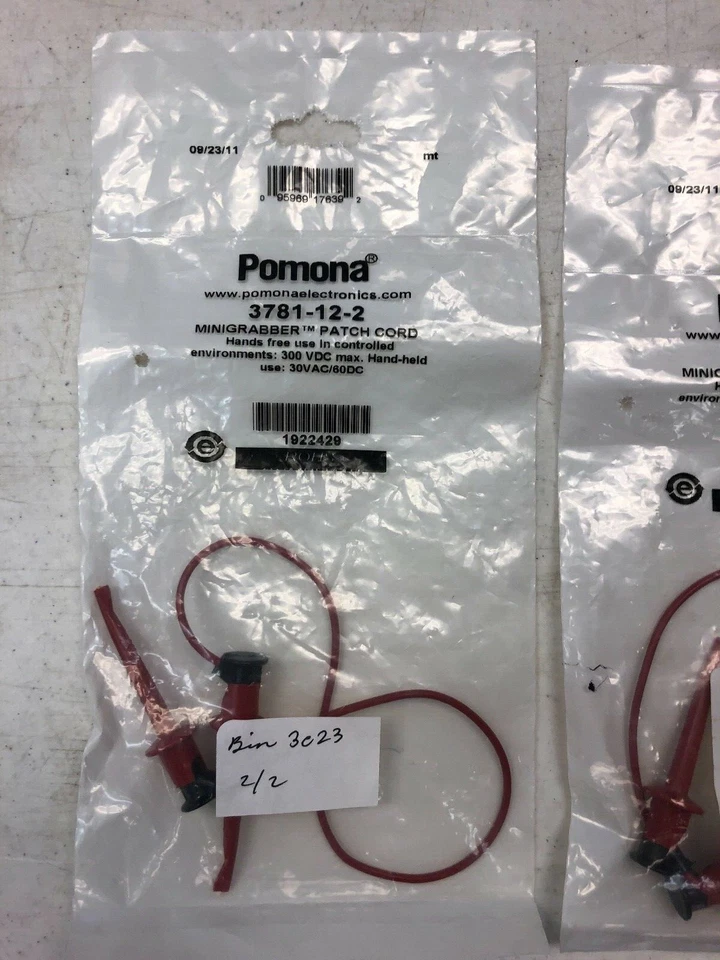 POMONA BANANA PLUG MDP-0, MDP-2 DUAL, 3781-12-2 , 3781-12-0 patch cord 5Pcs. - Image 2 of 4