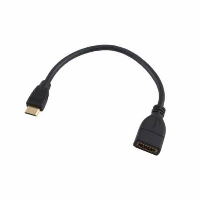 Mini HDMI Male to HDMI Female Converter Adapter Cable Cord 1080P HDTV Connector