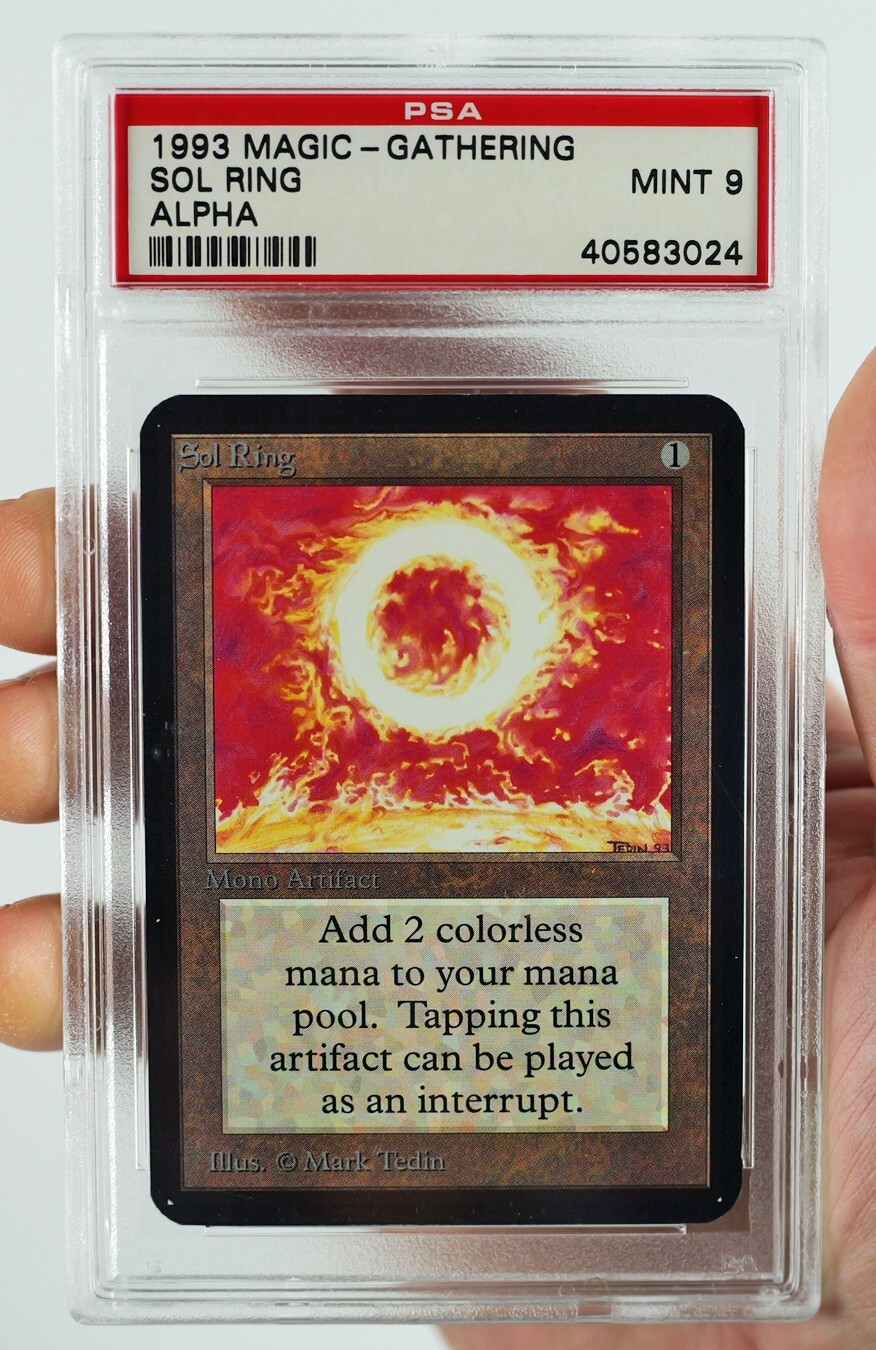 Alpha Sol Ring graded PSA 9 MINT mtg Magic The Gathering card