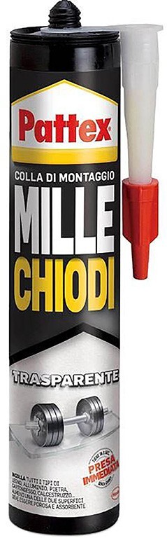 PATTEX ADESIVO DI MONTAGGIO MILLE CHIODI PRESA IMMEDIATA 310G TRASPARENTE 206073