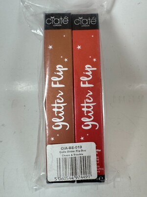 2X Ciate London Glitter Flip Liquid Lipstick   Chaoes & Trouble 3ml/0.101 fl.oz