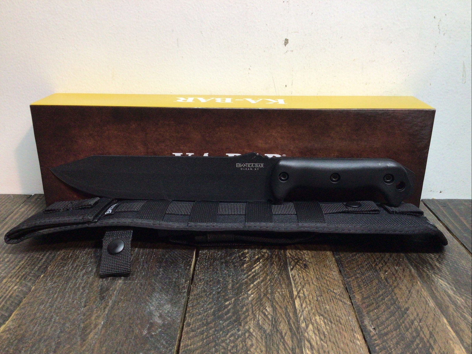 KaBar BK9 Becker Combat Bowie Fixed Blade Knife With Sheath