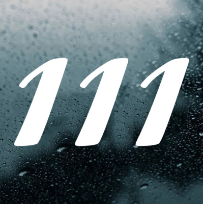 111 Angel Number Vinyl Decal | Intuition Alignment Numerology | Die Cut Sticker