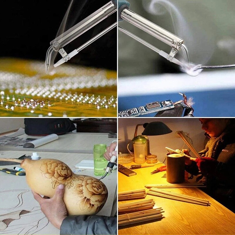 Soldering Gun Kit Auto Solder Feed HandHeld Soldering Iron Welding Gun