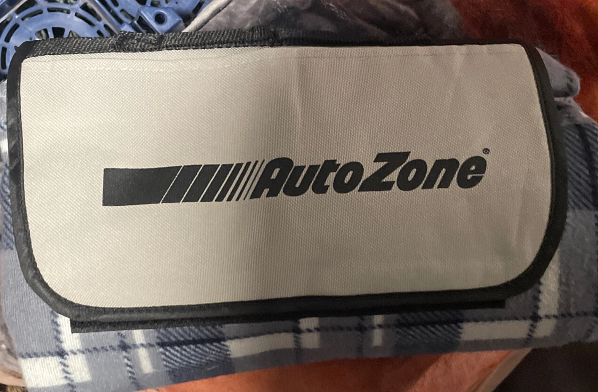 Autozone Strong Waterproof Plaid Picnic Blanket 52x46u0026#034; w Bag Employee  Issued | eBay