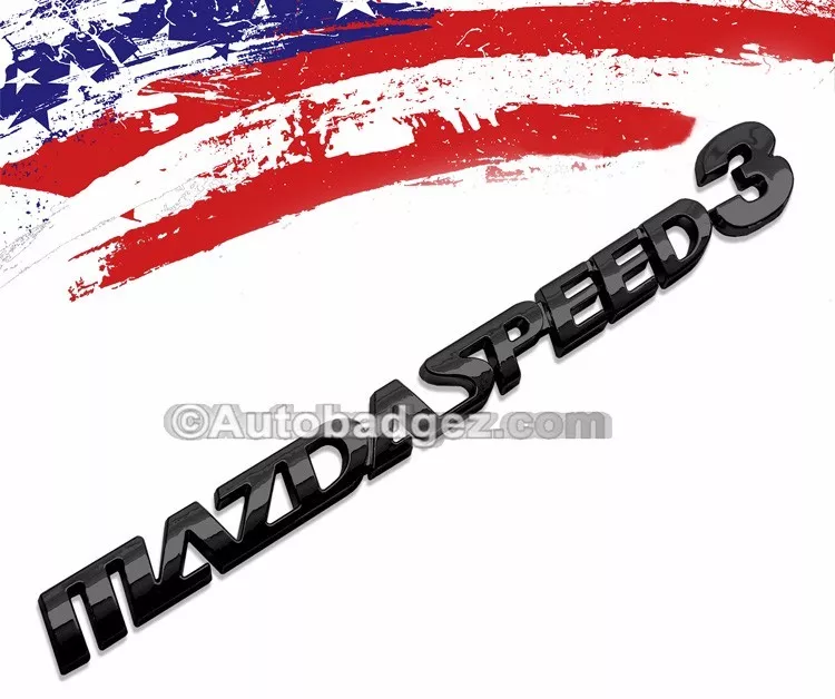 1 - NEW 3D MAZDASPEED Black Badge Emblem Mazda Speed 3 Three MAZDASPEED3  BLACK | eBay