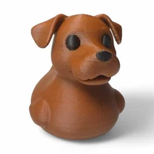 Brown Lab Pitbull Duck – Loyal Pup-Inspired 3D-Printed Duck Toy