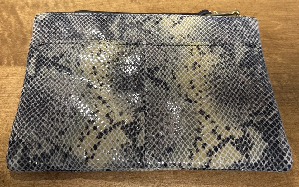 Aimee Kestenberg Clutch Wristlet Snake Skin Leather Handbag - Image 2 of 4