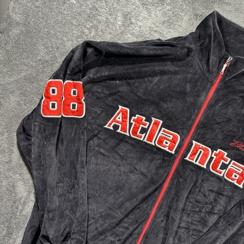 Chaqueta deportiva de ocio Atlanta Velour para hombre 3xl negra azul ballena 88 - Imagen 2 de 12
