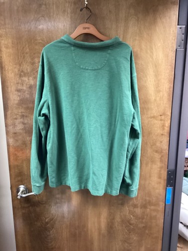 Men NWOT "Even Tide" green long sleeve pullover shirt. Size XXL - Picture 2 of 2