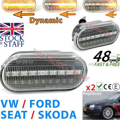 VW AMAROK BORA SEAT LED side indicator Swipe Sweep Flow Flasher Blinker Repeater