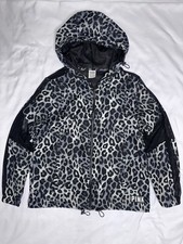 PINK Victoria  s Secret XS Track Jacket Snow Leopard Print Windbreaker Swisher