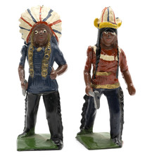 Two Vintage Lead Figures of Indians Britains