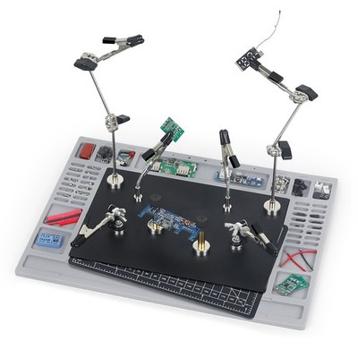 Magnetic Helping Hands Soldering Station for PCB Repair, Large Base with Heat...