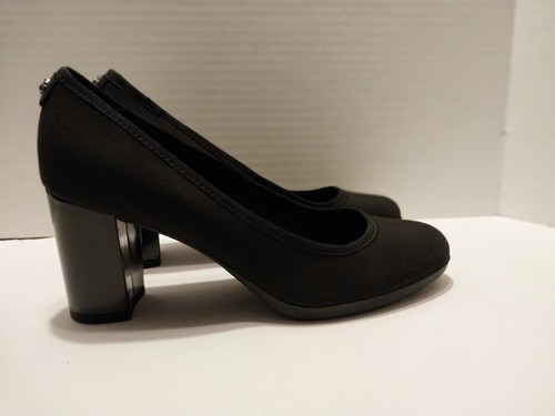 Anne Klein Shoes Carole Black iFlex Block Heel Pumps Comfort Size 8.5M Business