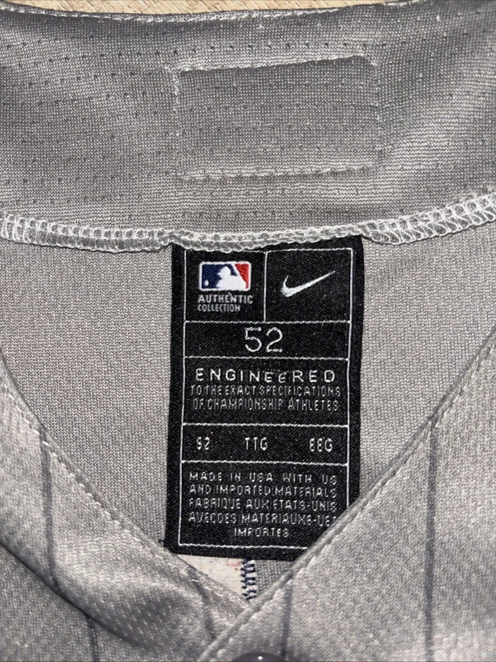 Nike USA Made Minnesota Twins Pinstripe Gray Jersey Size 52 #4 Correa - Image 4 of 4