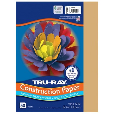 Tru-Ray Construction Paper 9x12 Almond 9'' x 12'', 