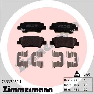 Zimmermann BremsbeläGe Foto Entspricht Lieferumfang Hinten Rechts Links FüR-image