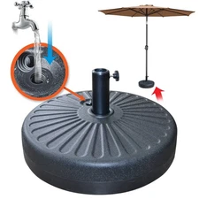 Round Sunburst Plastic Patio Umbrella Base Stand Fillable Umbrella Base Stand